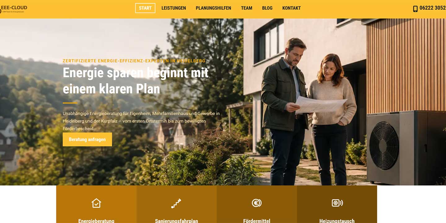 Startseite der Webdesign-Demo Heidelberg