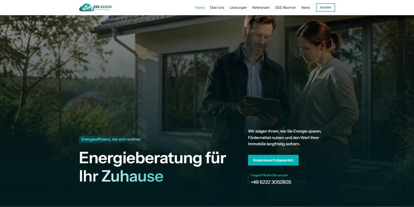 Startseite der Webdesign-Demo Mannheim